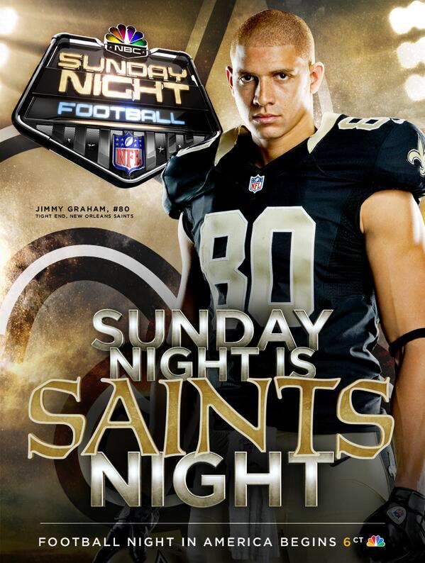 SNFonNBC's tweet image. ReTweet this if Sunday Night Football on NBC is New Orleans @saints Night! #SNF