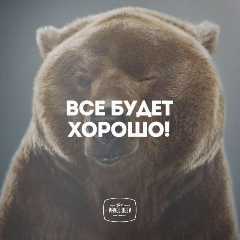 Медведь все будет хорошо картинка с надписью