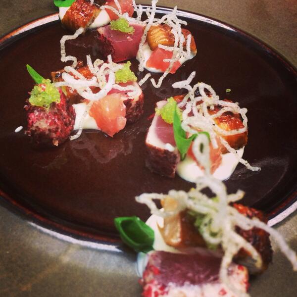 Tuna, unagi, pomelo grapefruit. #1lastmealboka