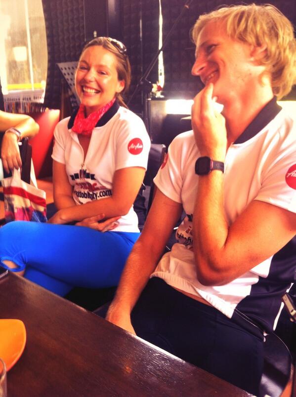 brunovski79's tweet photo. @PStewart_ @CharlieHoare in good spirits before the saddle sores kick in. Good luck!! @BackToBlighty13 http://t.co/Qb40yxFKsD
