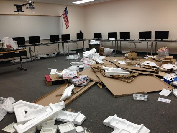 SWOTBotOrg's tweet image. Well folks, a preview of a built computer lab! We can&apos;t wait to get working! #swotbot @rwarbelow @iericallen