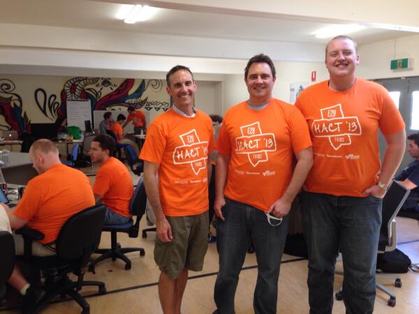ALeighMP's tweet photo. With Rory Ford &amp; Matt Stimson at the @entry29 @hackathonact. An impressive posse of entrants. 1/2 http://t.co/X36j3OS8U4
