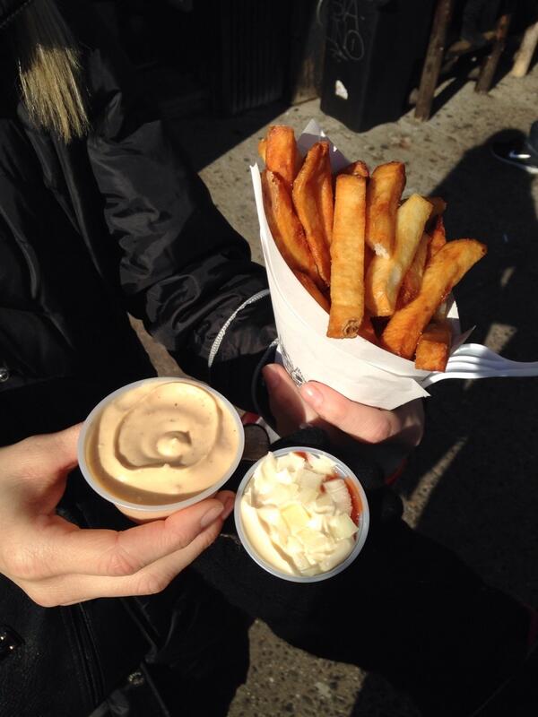 #LA approved! RT <a href="/la5911/">L.A.</a> A must stop <a href="/PommesFritesNY/">Pommes Frites</a>. Authentic Belgian Fries #eastvillage #yummy