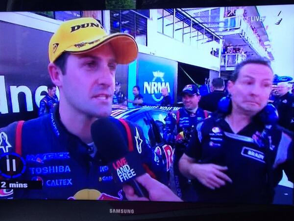 mwbowring's tweet photo. Get out of the way @BradyPhysio  Trying to watch the interview with Jamie. http://t.co/aPEmYlD40R