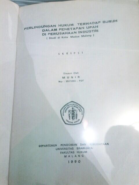 Skripsi alm. Munir tentang advokasi buruh, bisa ditemukan di @OmahMunir