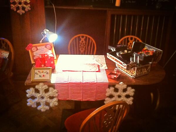 All set up for my #Christmas  #nailart stall at <a href="/TheVintageEvent/">The Vintage Event</a> at @effrasocial.