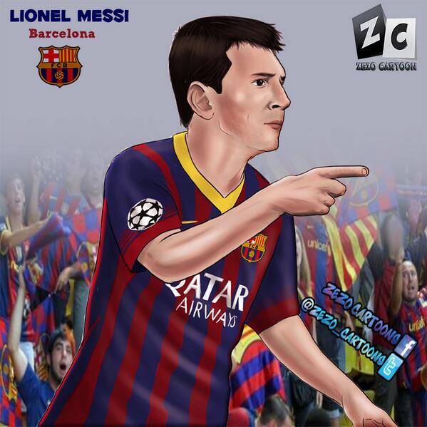 Zezo Cartoons On Twitter Portrait Leo Messi بورترية ليو ميسي