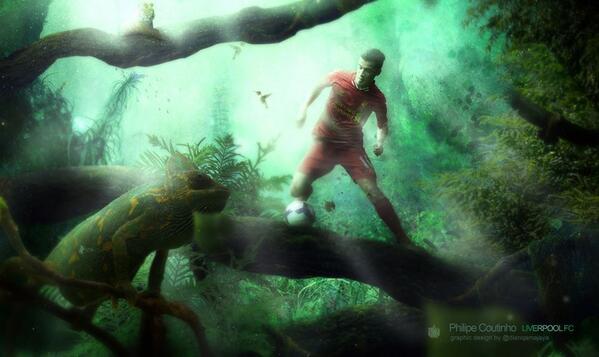 LFCPicture's tweet photo. IMPOSSIBLE to STOP; is COUTINHO #LFC http://t.co/1Eu3YuRXQo
