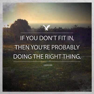 To all misfits,don't fits, can't fits and won't fits. To all the individuals. Different is good, Unique is great.