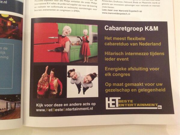 HBEPUNTNL's tweet photo. Cabaretgroep K&amp;M - de meest flexibele cabaretgroep van Rotterdam- in Meetings ter inspiratie voor #events http://t.co/xnObkiqBkK