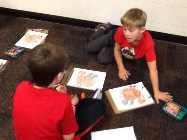 Spending time with first and third grade buddies!