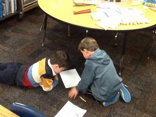 Working with third grade buddies on Turkey glyphs!