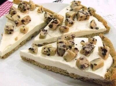 Cookie dough ice cream pizza..