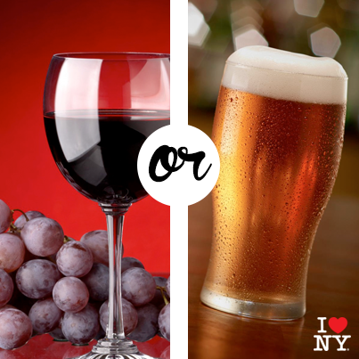 Do you prefer WINE or BEER made in the Empire State? If you're over 21, what's your favorite? #TasteNY