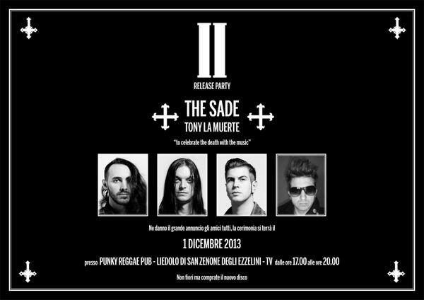 Domenica 1 dicembre 2013 - II RELEASE PARTY (The Sade + Tony la Muerte) <a href="/Punky/">Kat</a> Reggae Pub
facebook.com/events/5522193…