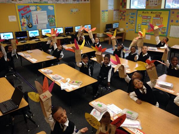 UCPMaggie's tweet photo. Giving thanks in kindergarten today with turkeys! http://t.co/pkl6ZhJ6k1