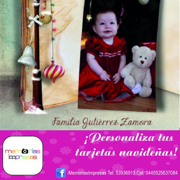 ¡Que tus fotos luzcan magníficas esta Navidad con #MemoriasImpresas
#Postales #FotoLibros
facebook.com/MemoriasImpres…