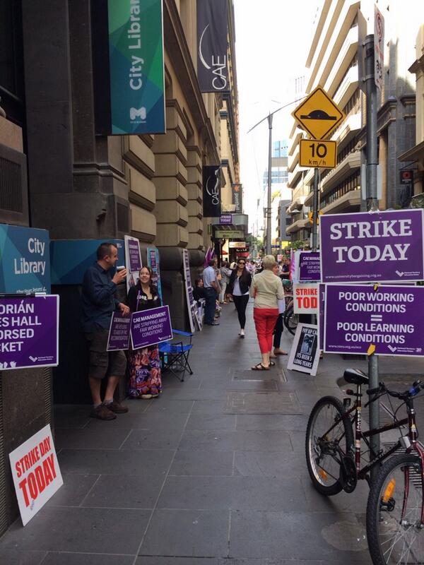 Oh look, the picket line is here again, in for my coffee I go ...