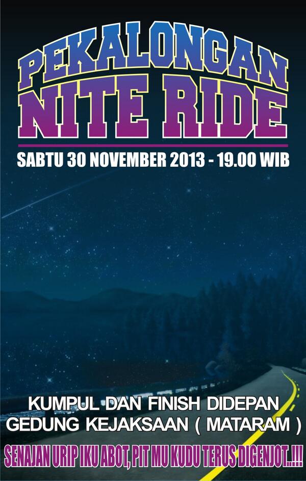 ni baru acara keren..!! gak bayar alias GRATIS udah gitu dpt stiker lgi <a href="/PKL_NiteRide/">Pekalongan Nite Ride</a> <a href="/fixikabike/">fixikabike</a>