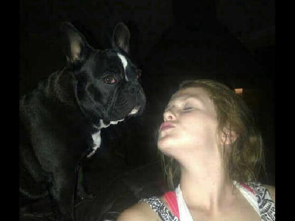 Aloise081A's tweet photo. @liela09 trying to kiss my handsome dog and he's just being like: what ever .. Everyone wants to kiss me ;) #love you http://t.co/HOzS0HZVeg