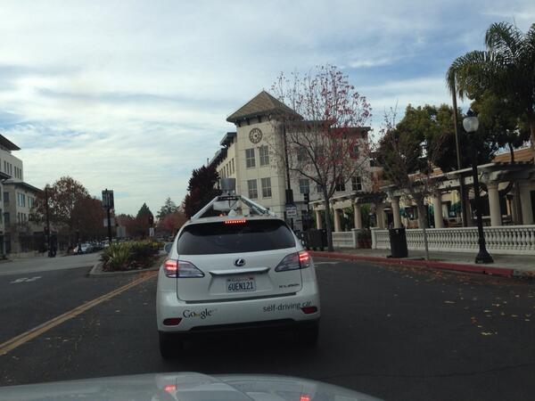 Reshmac's tweet photo. Spotted self driving google car in mountain view #tryingnottolookawedbutsoamazed http://t.co/zWg8zYaEgO