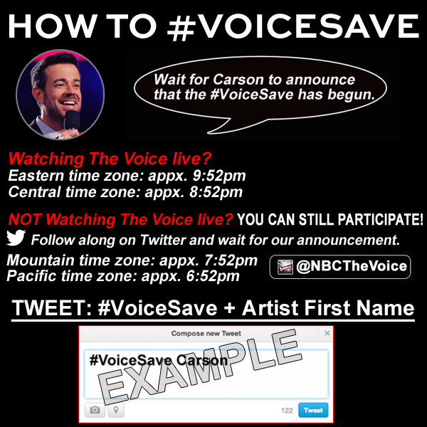 Are we all set to make the instant #VoiceSave on Twitter tonight? All of America can participate, &amp; here's how: