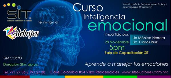 No te pierdas este Curso de #InteligenciaEmocional que organiza <a href="/SIT_RH/">Rec.Humanos SIT </a> ¡Aparta tu lugar!