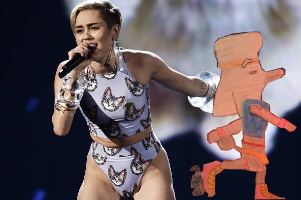 BeatingBadGuys's tweet photo. BREAKING: @MileyCyrus dons an offensive one-piece and is subsequently dropped from #PoodleProtection again. http://t.co/PNbtp93tAA
