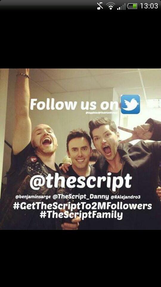 TheRoadToAviva's tweet image. Goodmorning #TheScriptFamily @thescript @TheScript_Danny #GetTheScriptTo2MFollowers