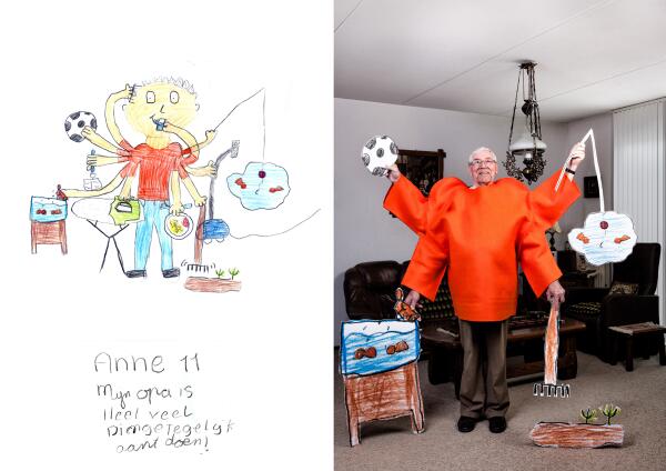 Grandparents reenact scenes from their grandkids' wacky drawings. wrd.cm/18nEqgm