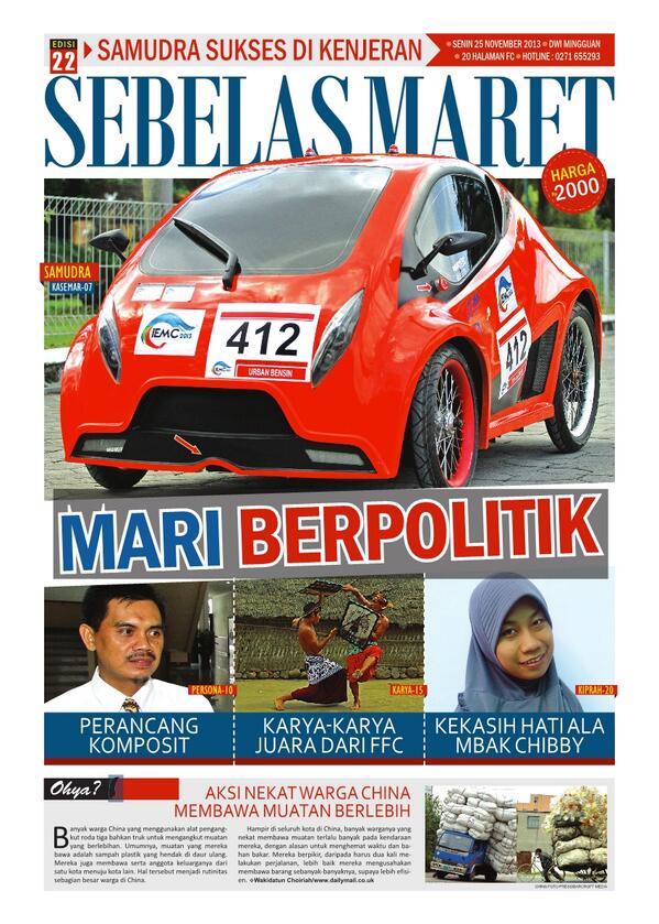 Sebelas Maret Edisi ke-22 Check this out @BEM_UNS <a href="/dema_uns/">Dewan Mahasiswa UNS</a> <a href="/mahasiswaUNS/">University of Life</a> <a href="/11MaretUniv/">UNS Official</a> <a href="/coklatUNS/">KMK UNS</a> <a href="/bengawanteamUNS/">Bengawan Team UNS</a>