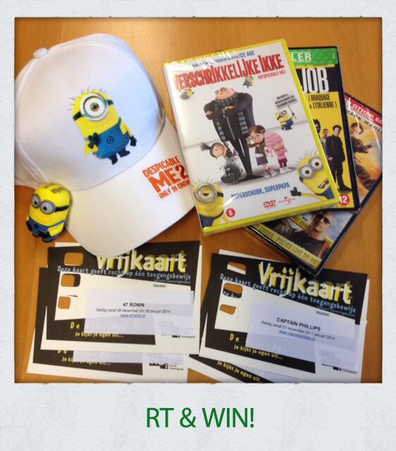 Universal_NL's tweet photo. Ja! We hebben 4.000 volgers! RT dit bericht en win een te gek filmpakket. #47Ronin #CaptainPhillips #DespicableMe http://t.co/LKNEIgXQGE