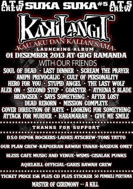 Jangan lupa guys! Minggu, 1 Desember 2013. Attack For Murderer main di Gdg Ramanda Depok, jam 17:30.