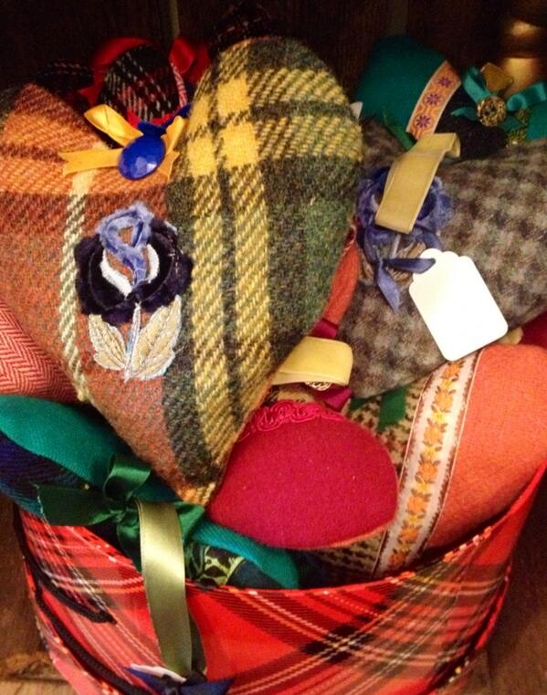 marshaswanzy's tweet photo. Handmade tweed and tartan lavender hearts to keep moths from eating your winter woollies at Velvet Rose http://t.co/mJCmbAnLmX