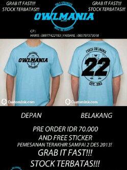 fajarputra_pr's tweet photo. OPEN SALE!! For Jersy OWLMANIA#22 *lemedted edition* Stok Terbatas. @SMADDAOSIS @Sman22Sby @OWLMANIA22 @OWLSMADDA http://t.co/dk4xMZwTea