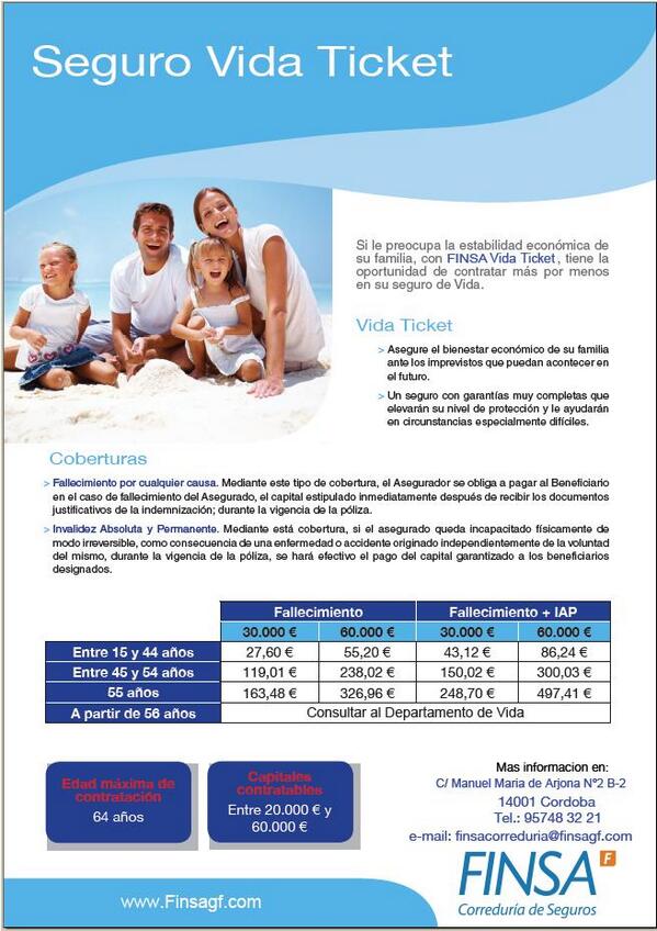 Gran oportunidad para tener garantizado el futuro de tu familia por muy poco dinero al año.