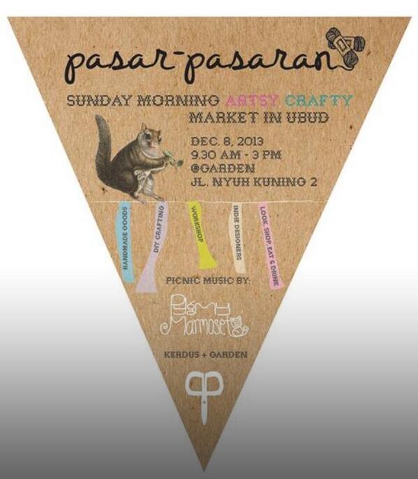 kerdusubud's tweet photo. pasar-pasaran: dec 8 at garden at jalan nyuh kuning 2 http://t.co/UVn937tgBf