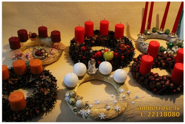 Šī ir neliela daļa no Adventes vainagiem, kas tapuši šonedēļ! Būs vēl :) Meklējam īpašniekus, RT :)