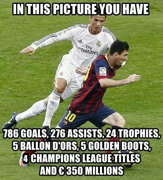 RemarksFootball's tweet photo. Messi and Ronaldo. http://t.co/cBM4IS6plR