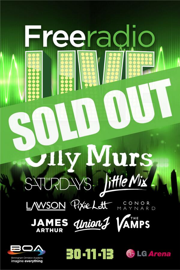 bppulseLIVE's tweet photo. Win x2 pair of tickets to see #FreeRadioLive here this Sat! RT and follow for a chance to win! Closes 6pm tomorrow! http://t.co/PAbaY99aZi