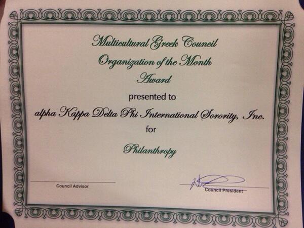 USF_aKDPhi's tweet image. We are so honored to be awarded "Organization of the Month for Philanthropy" for the month of October from @usfUGC!
