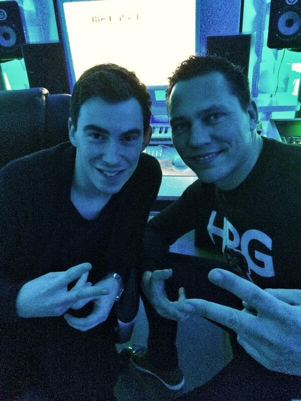 In the studio with my brother Tiesto working on a new track!