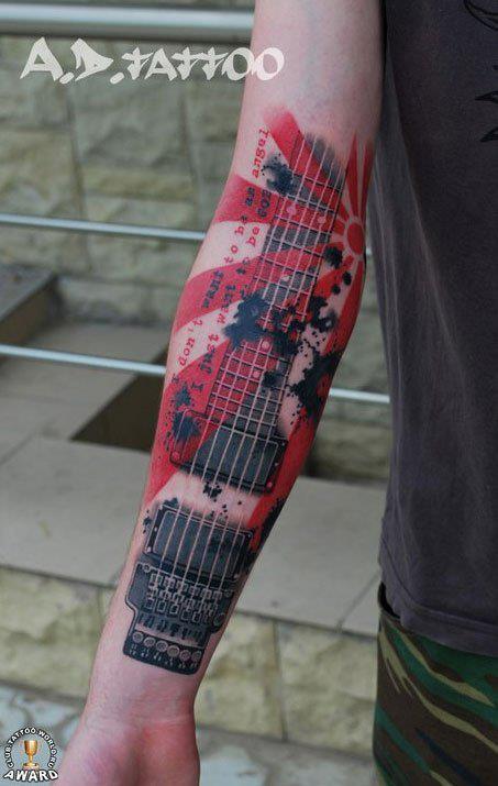 101 Awesome Guitar Tattoo Ideas You Need To See! | Guitar tattoo, Music  tattoo designs, Guitar tattoo design