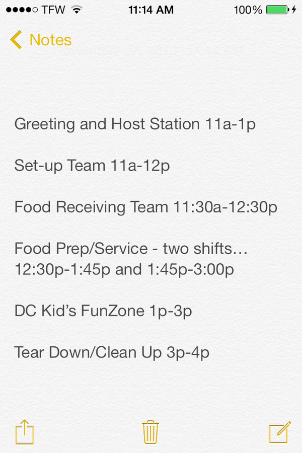 TracieArmstead's tweet photo. “@BhamDreamCenter: Here are specific ways that you can serve at our Thanksgiving lunch tomorrow. http://t.co/36IVW82J0x”