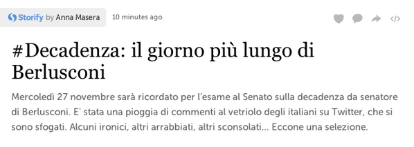 LaStampa's tweet photo. #Decadenza, #Storify di @annamasera sul giorno più lungo di Berlusconi http://t.co/GynHVyucFw #webnotes http://t.co/PCtHof0gve