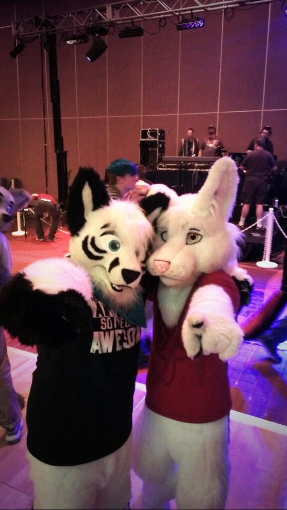 JamesSnowyFox's tweet image. My favorite picture of #MFF2013 me and 1st place winner for novice dance @shyybunny so honored to dance with him &amp;lt;3