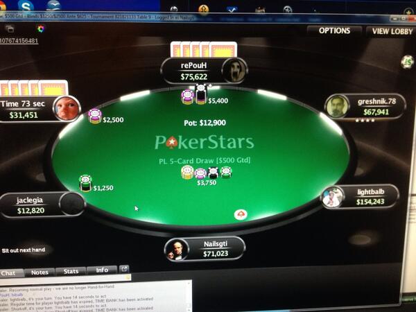 Nails85's tweet image. The lights can only mean 1 thing #finaltable #pokerstars #5cd
