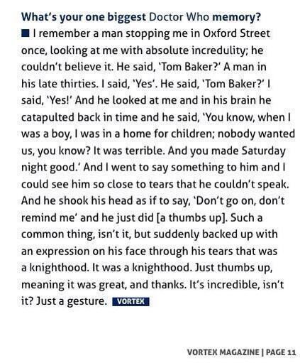 tim_brannigan's tweet image. Former Dr Who star Tom Baker in an unexpectedly moving comment...