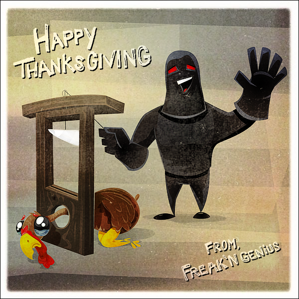 FreakGenius's tweet photo. We'd like to thank every turkey that willingly laid down their life to give us a food coma! #thanksgiving http://t.co/gReCLbz1k8