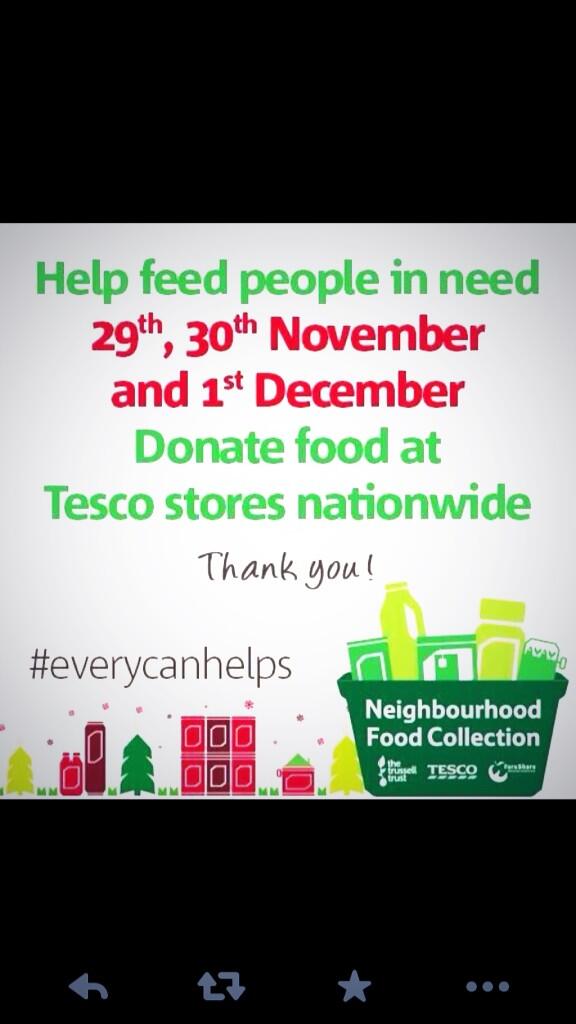 Come down &amp; support out national food bank collection the smallest of donation can make the biggest difference